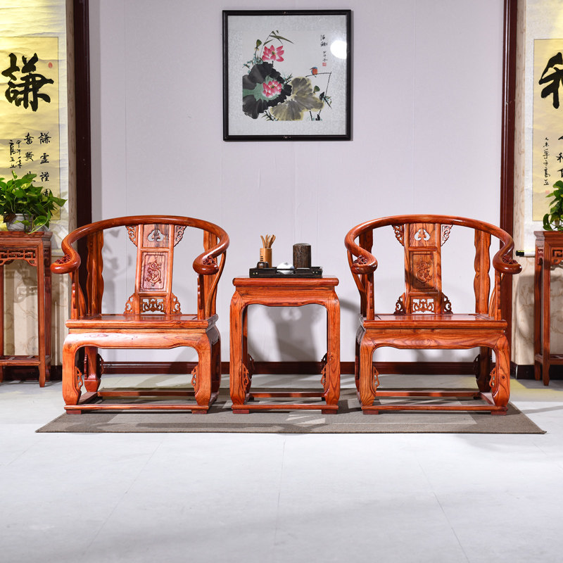 Ming and Qing antique classical solid wood furniture carved palace chair office chair solid wood dining chair factory direct sale special