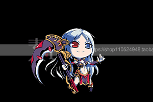 日韩Q版520套动作序列帧立绘头像UI图标场景音效游戏美术素材参考