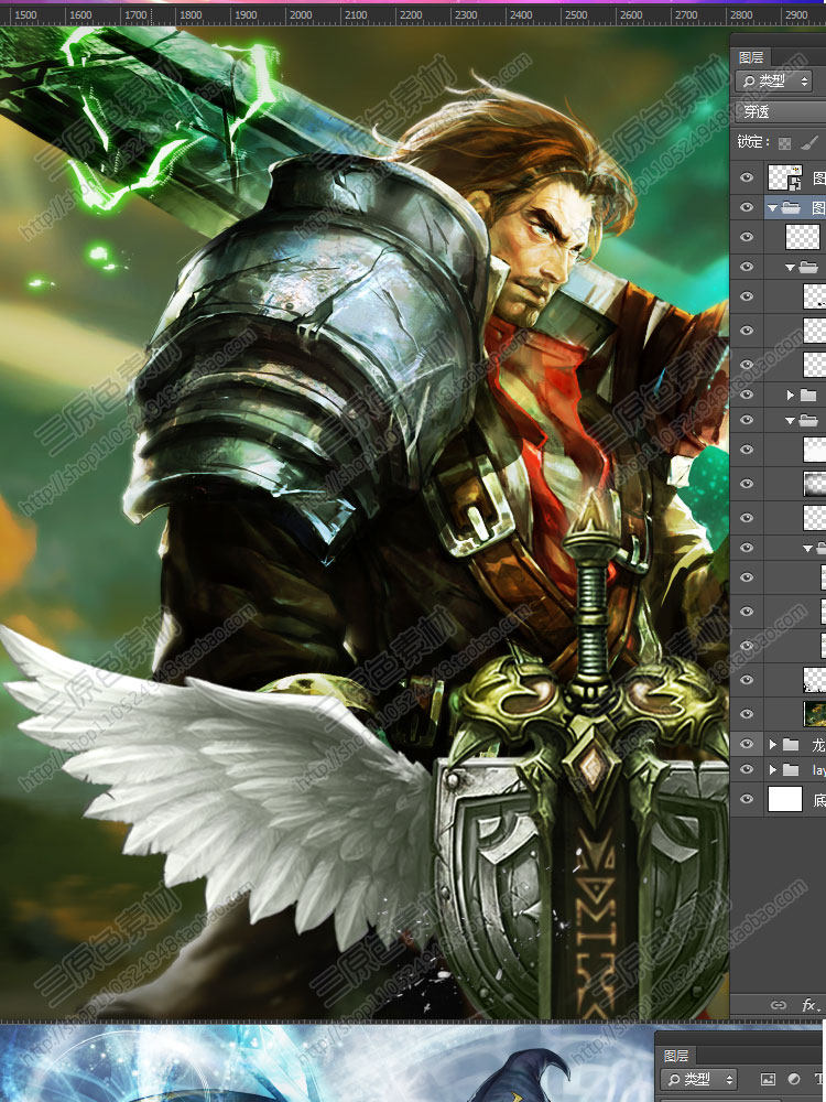 精品欧美风游戏原画素材 CG设定 LOL英雄联盟PSD分层超高清12.9G