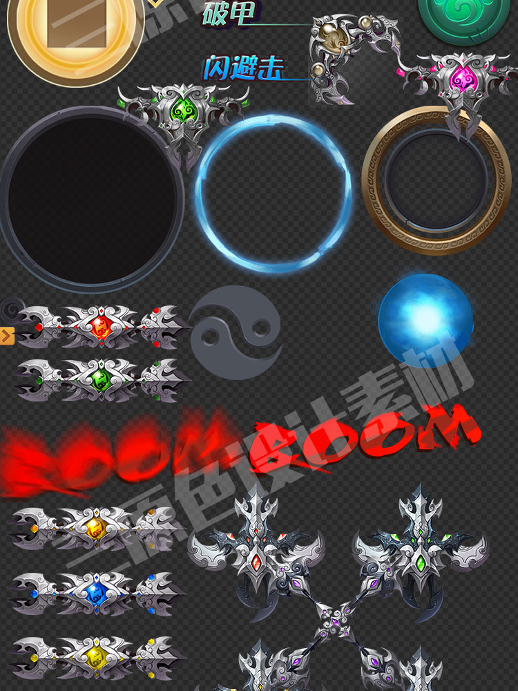 Q版卡通武侠传统中华风古风/美术资源素材/熊猫3/界面UI原画参考