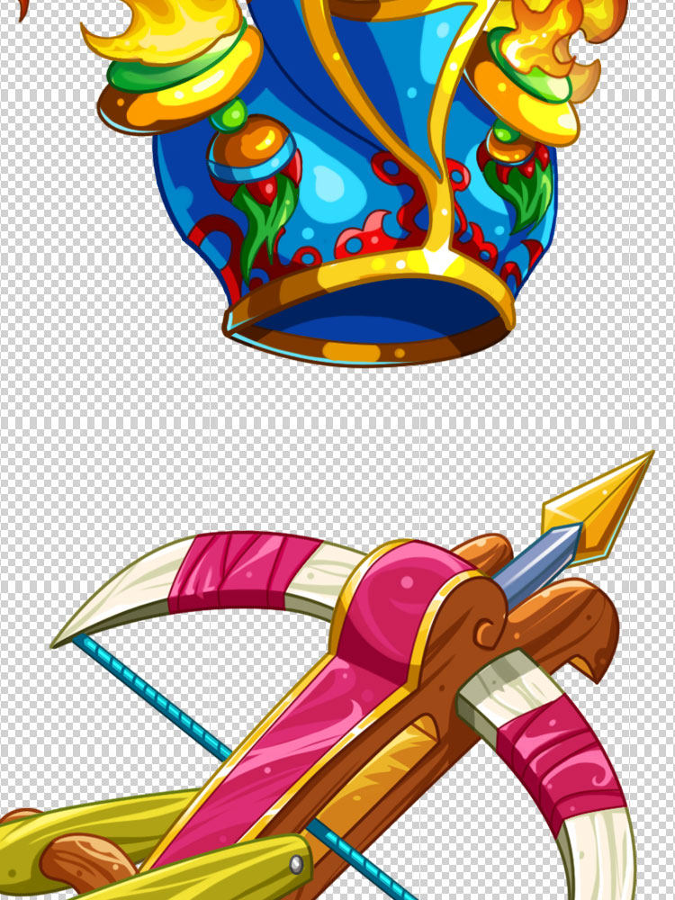 90多套Q版高清PSD武器/装备/道具/图标/游戏美术素材