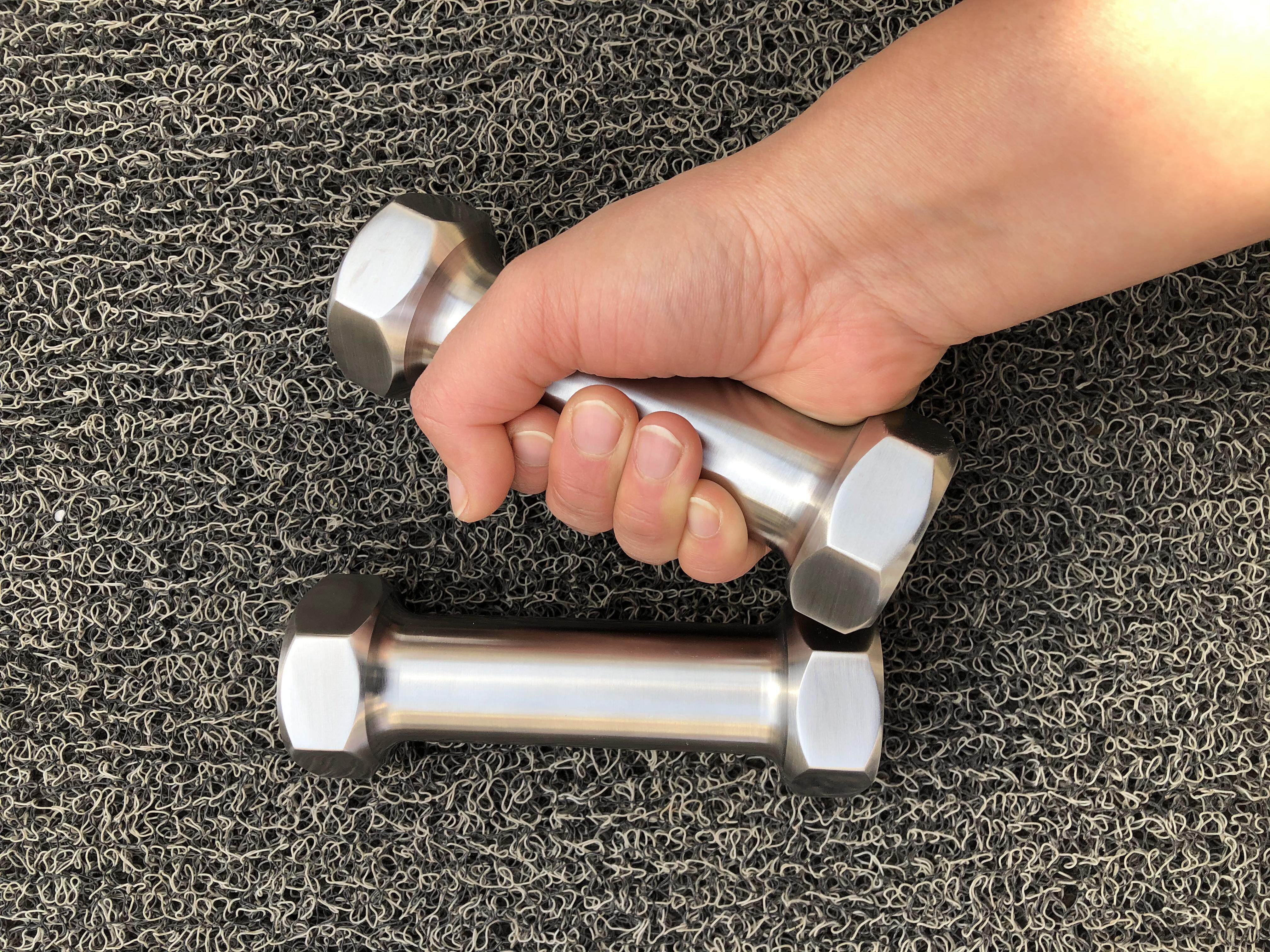 304 stainless steel dumbbell hexagonal one dumbbell male and female youth sports professional boxing air strike training dumbbell