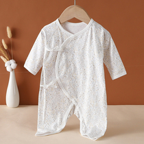 Newborn baby butterfly clothes newborn-3-6 months Baobao summer thin jumpsuit ha clothes cotton long sleeve climbing suit