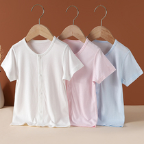 Summer baby ultra-thin short sleeve T-shirt children half sleeve bamboo fiber summer clothes boys and girls breathable top base shirt