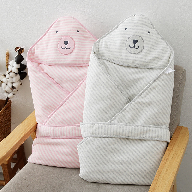 Newborn baby cuddled by swaddle sleeping bag clip cotton spring autumn and winter beginner baby outside thickened bag to be produced house supplies-Taobao