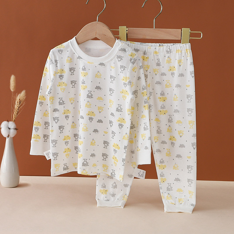 Baby and toddler underwear suit with long sleeves climbing in summer air conditioning clothesHome clothesWears outside spring and autumn