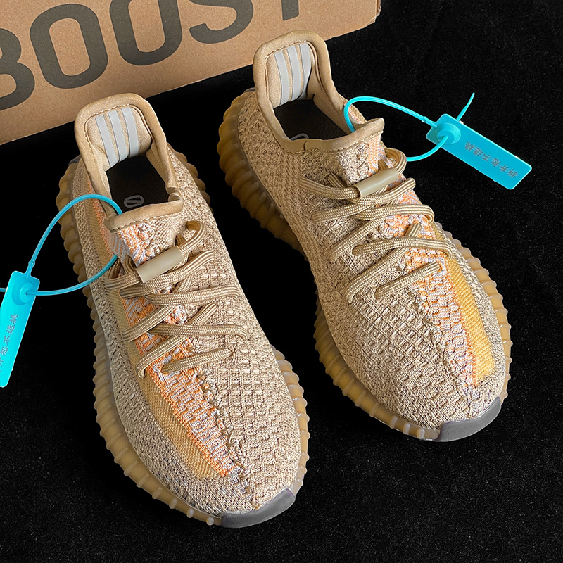 Yizi Yeezy Genuine Guangyeezy 350 Official Flagship Store Dirty Orange Men's and Women's Summer Casual Sports Shoes