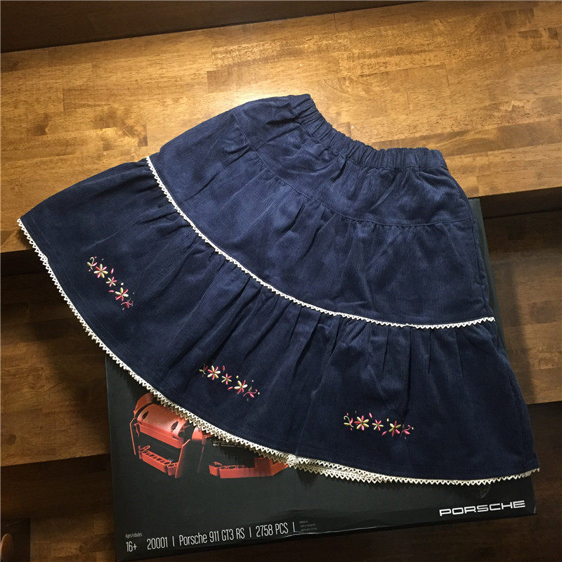 Foreign trade original single children's skirt corduroy girls short skirt cotton girls skirt girl treasure pleated skirt day single skirt