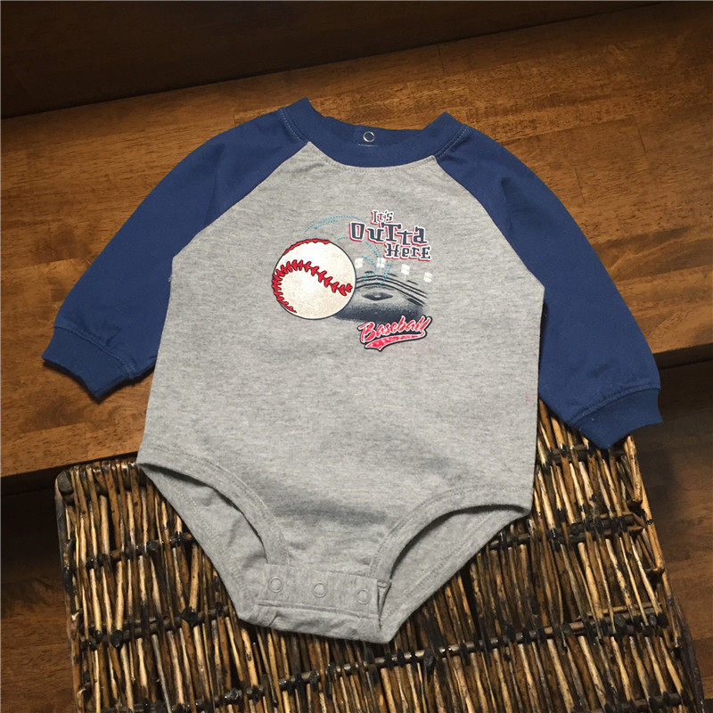 Baby long-sleeved jumpsuit pure cotton male baby romper newborn jumpsuit long-sleeved romper triangle romper bag fart