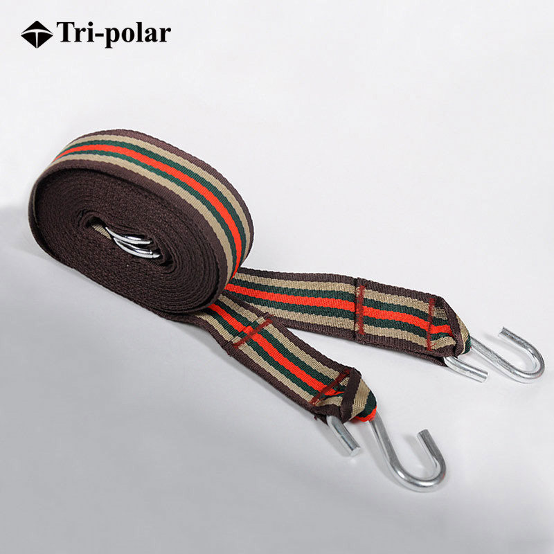 Hanging bed strap Tree rope Outdoor hanging bed lengthened rope Nylon strong with S-shaped hook strap