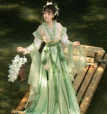 Hanfu Прокат Тан Фузи длиной до талии Русская юбка Ежедневно Свежий китайский стиль Древний костюм Фея Костюм для выступлений Фото Douyin Женский