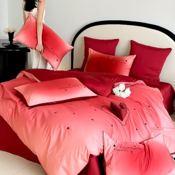 Love 100 gradient color cotton wedding four-piece set Love 100 gradient color cotton wedding four-piece set