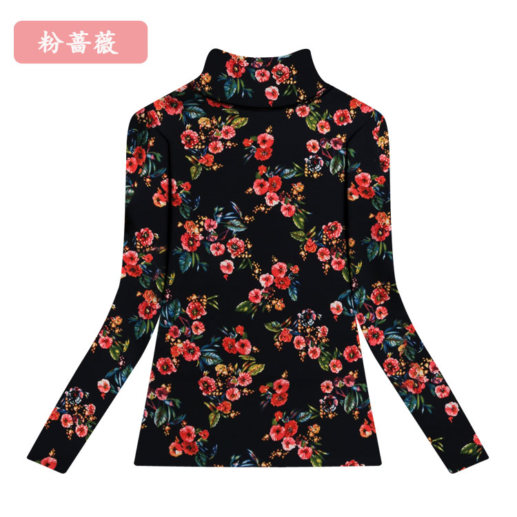 Mùa đông cổ áo mới và áo nhung đệm áo len ấm áp áo len nữ đơn giản giản dị kích thước lớn váy đầm đẹp