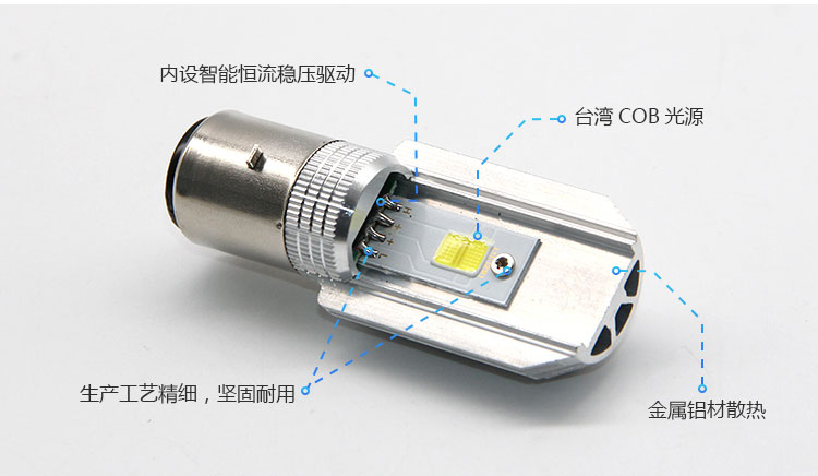 Cột đá nhọn mắt xe máy Đèn pha LED đèn điện đơn vuốt đôi vuốt ba móng H4 sửa đổi siêu sáng xa và gần sáng led pha xe máy