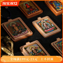 (Luo Sanniang) Nepals Sakyamuni hand-painted Thangka mens and womens necklaces and pendants