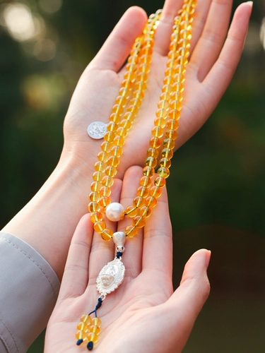 Оригинальные дизайнерские натуральные янтарные четки подходит для мужчин и женщин