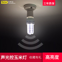 Sound and light control LED bulb e27 screw mouth automatic human body induction cloakroom garage home integrated 9W energy-saving lamp