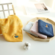 Special sale can hang travel hand wipe embroidery small towel children wash face square towel does not lose hair super soft fiber absorbent towel