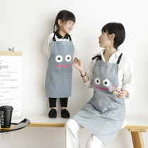 Original greaseproof sewage parent-child apron pure polyester cotton fabric Home children hood cute mother-son kitchen custom