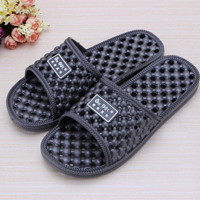 Soft bottom imported Vietnamese Wentu slippers for men and women natural rubber latex bathroom leak shoes bath home shoes deodorant