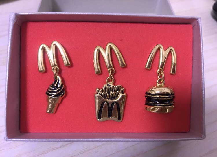 mcdonald's classic food badge pin
