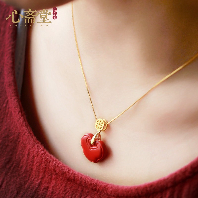 Heart Sailai (such as the Yi Yi Yi San) natural high content of sand is a willing pendant 925 silver necklace female minimal accessories