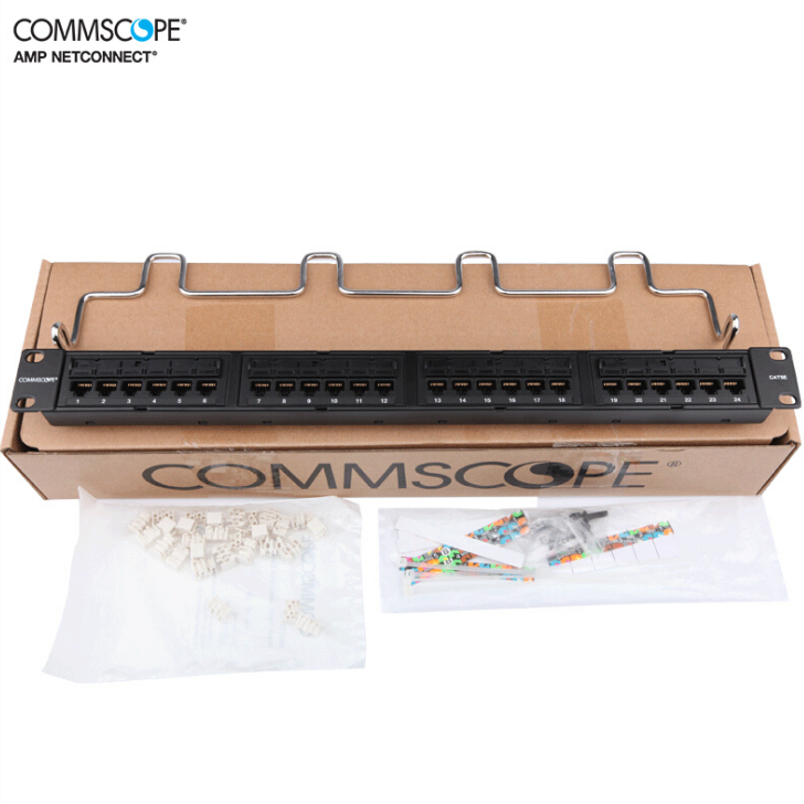 CommSCOPE Super Class 5 Patch Panel Network 24-Port Patch Panel CPP-5E-DM-1U-24 New Model