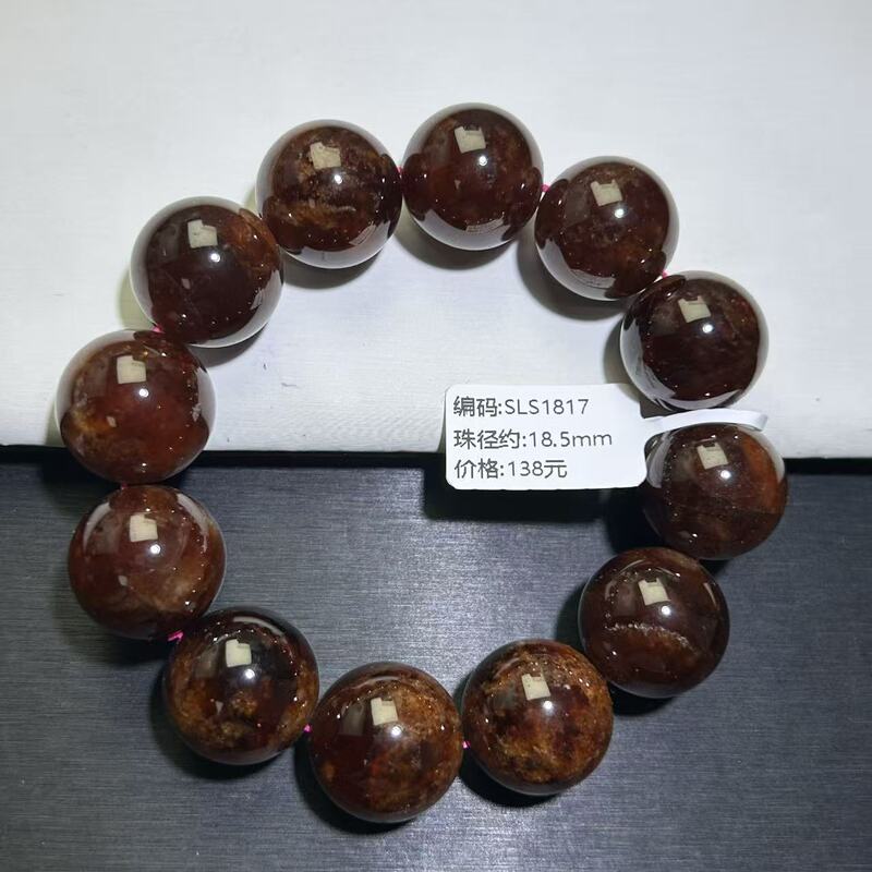 Garnet Bracelet with Red Garnet, Orange-Red Garnet, Women's Model, Purple Garnet Bracelet, One Item, One Photo