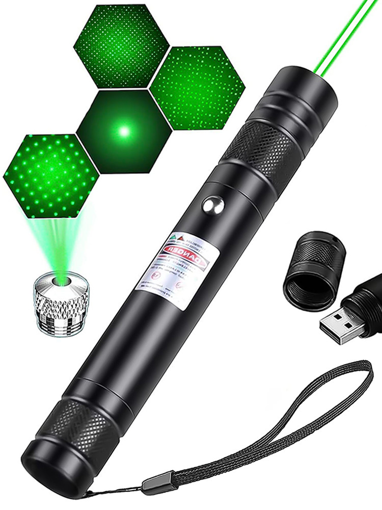 Laser Pointer Rechargeable Laser Light Long-Range Strong Light High-Power Infrared Laser Flashlight Super Strong Cat Teasing Laser Pen Light Toy Sales Department Sand Table Outdoor Green Light Pointing Pen Teaching Pointer