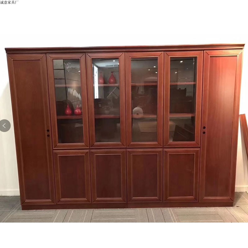 Solid wood bookcase free combination with door 3 doors 6 doors assembled bookcase book room bookcase shelves modern simplicity of Chinese style