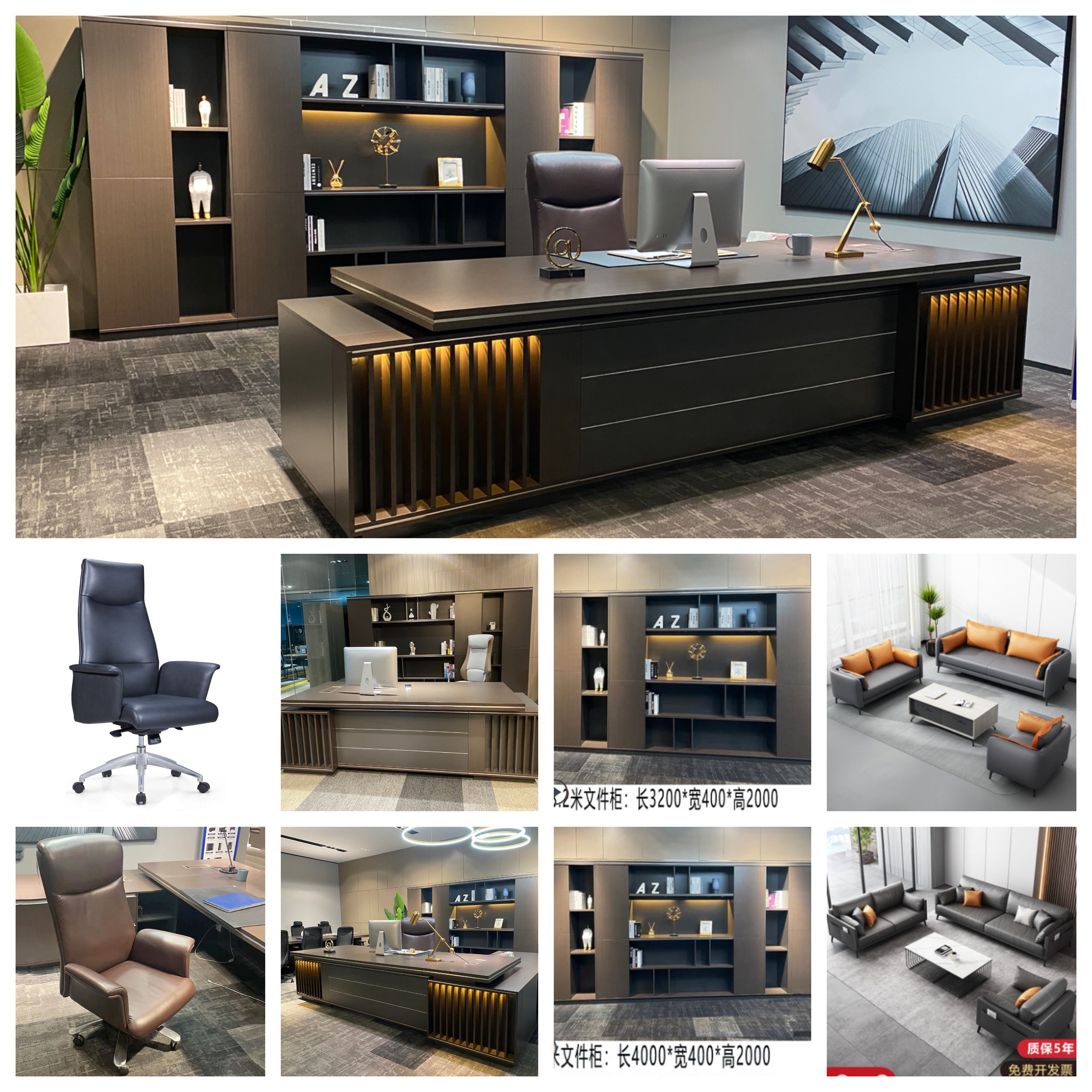 Fashion boss desk president desk personality simple modern atmosphere large pantai office boss desk 3 2 meters