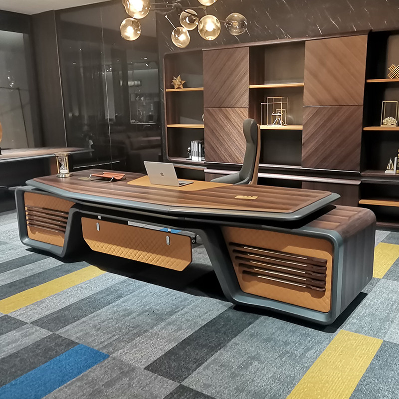 2021 new high-end desk minimalist Hyundai President's desk owner's office furniture flagship series 28
