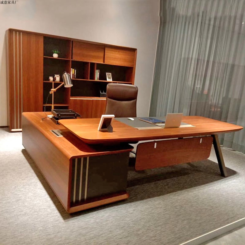 Modern New Chinese Boss Table Brief About the Grand Bandstand Single President Table Manager Table and chairs Combined Office furniture