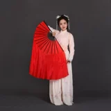 Dance a Abricot Original Silk Fan Fan Pure Big Red Black Bone Dance Fan Fan Fan Fan Classical Dance Dance Dans -Decdiated Fan