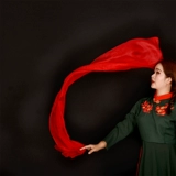 Yingshan Red Real Silk Dance Добавление зеленого фаната Double Double Dance Fan Fan Fan Fan Standard Dancing Fan Fan Fan Fan