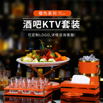 Bar Ktv Swing Table Supplies Ice Bucket Ashtrays Ashtrays Stainless Steel Mike Racks High Foot Fruit Pan Big Tabletop Pendulum creative