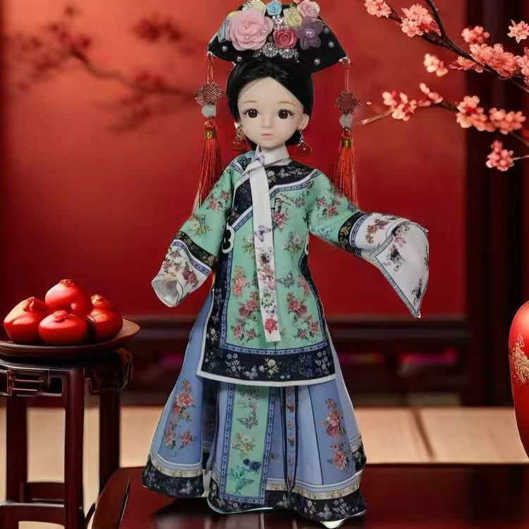 国潮汉服清潮贵妃格格旗装：儿童服装设计DIY，开启亲子手工新风尚！
