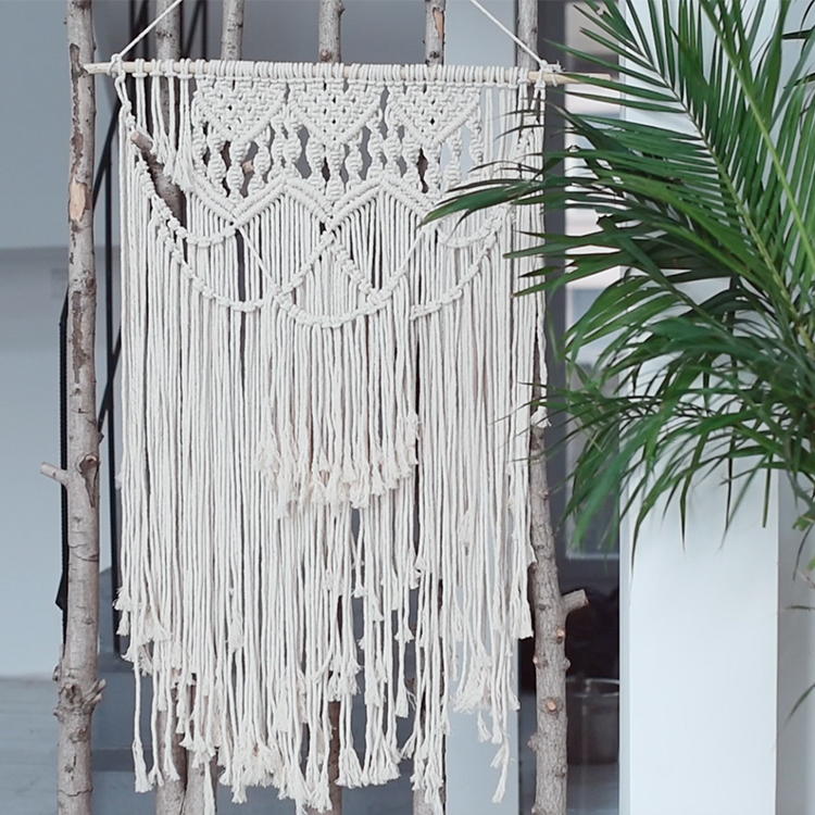 Tấm thảm Bắc Âu dệt diy handmade bohemian ins tường tấm thảm phòng khách vật liệu trang trí gói tua dòng thảm vải decor treo tường