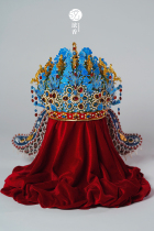 Ming Dynasty Xiaojing twelve dragons and nine phoenix crowns hand-made filigree imitation jade phoenix crowns and fragrant phoenix crowns Han wedding jewelry headdress