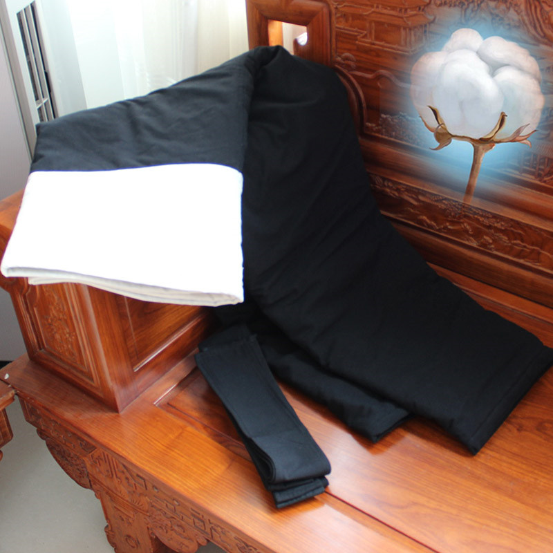 Thickened Cotton Traditional Down Pants Handmade Old Myanmar Crotch Pants Can Wash Grandpa Cotton Pants High Waist Warm Pants