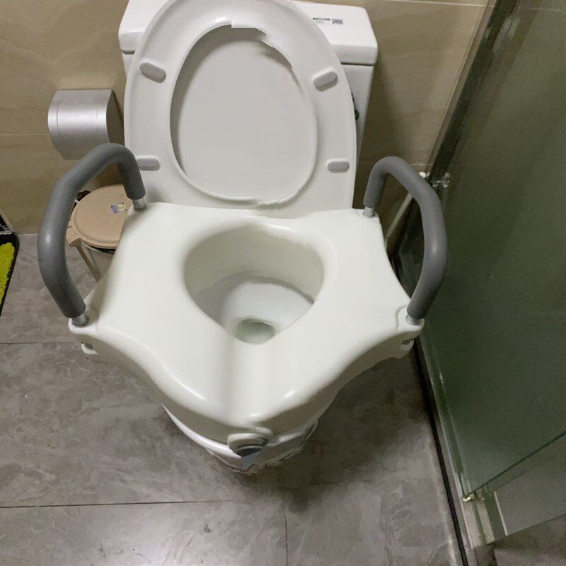 Portable heightener stool chair for elderly pregnant woman after hip bone surgery such as toilet with armrests toilet plus high cushion-Taobao