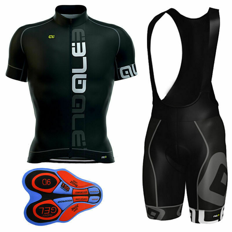 2021 ALE cycling clothes short sleeve tops and strap shorts suit breathable fabrics for men and women