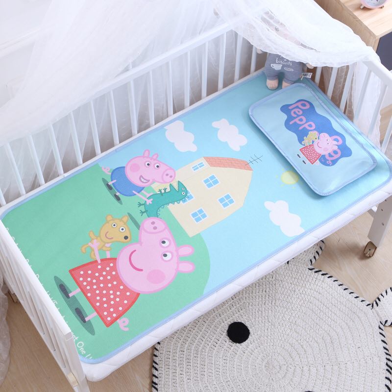 Bé Peggy Trẻ Em Phim Hoạt Hình Băng Lụa Mat Sơ Sinh Giường Cũi Em Bé Mát Mat Mẫu Giáo Napping Mat