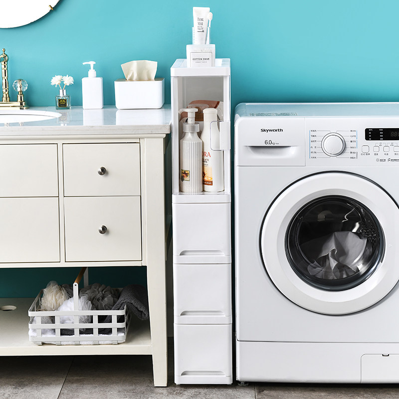 100 Dew Nip Containing Cabinet Bathroom Makeup Room Slit Narrow Cabinet 18cm Drawer Locker Contained shelf