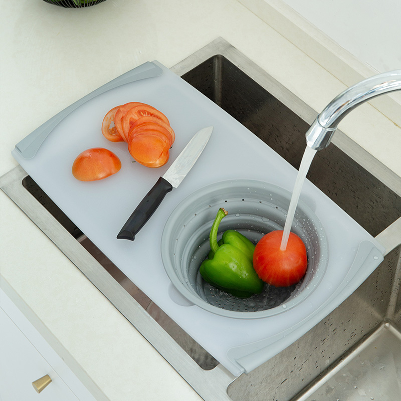 100 Dew Home Drain Multifunction Sink Cut Vegetable Plate Cut Fruit Vegetable Anvil of plate Kitchen Small Case Board Containing Basket