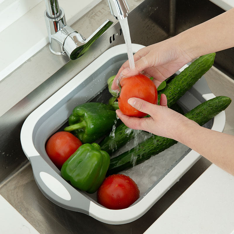 Brooklywood multifunctional folding basket asphalt basket kitchen washing basket housewashing fruit dish basket