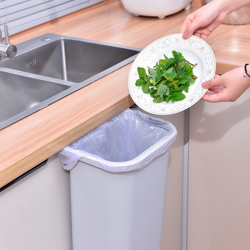 Baru trash can handle kitchen wall mount type trash bin plastic thickness household without cover dry wet separation