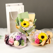 Teachers Day gift female teacher handmade diy practical high-grade gift creative exquisite kindergarten soap flower bouquet