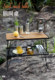 Folding grid table outdoor folding igt table portable camping picnic camping storage table storage rack outdoor
