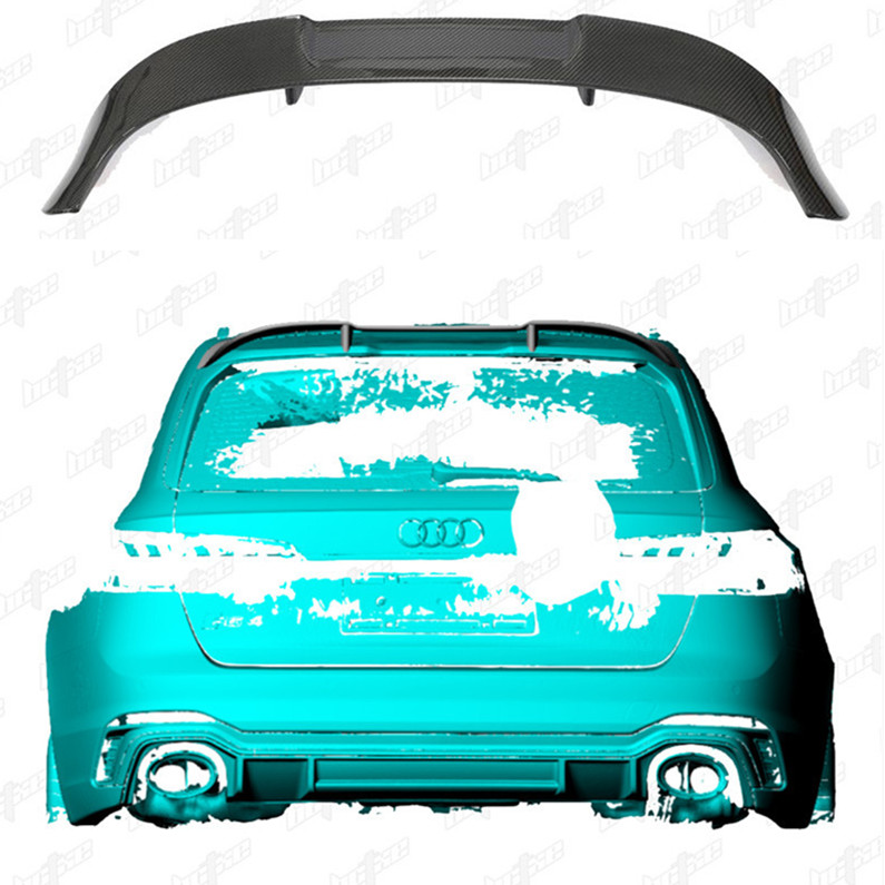 Suitable for 17-22 new Audi RS4 carbon fiber tail B9 5 modified Bctxe dry carbon top wing surround
